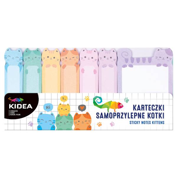 Karteczki samoprzylepne kotki Kidea