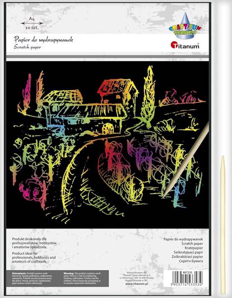 Papier do wydrapywanek Titanum A4 10 arkuszy