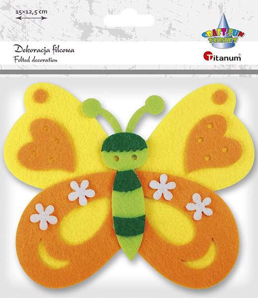 Dekoracja filcowa Titanum motyl