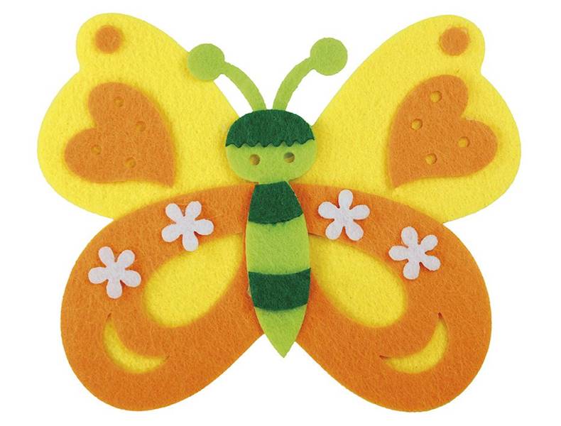 Dekoracja filcowa Titanum motyl