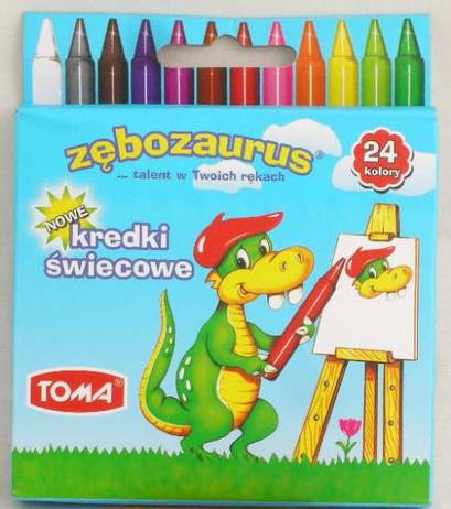 Kredki świecowe 24 kolory TOMA