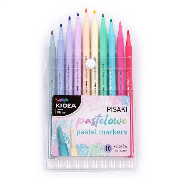 Pisaki pastelowe 10 kolorów Kidea