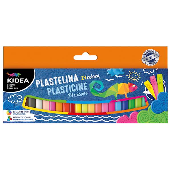 Plastelina 24 kolory Kidea