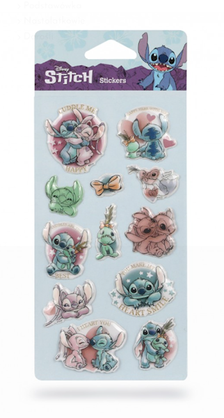 Naklejki wypukłe Stitch 12 szt.