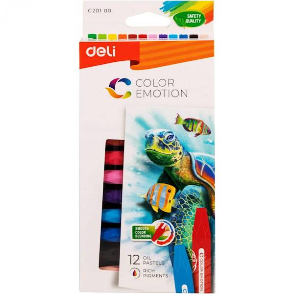 Pastele olejne Deli 12 kolorów