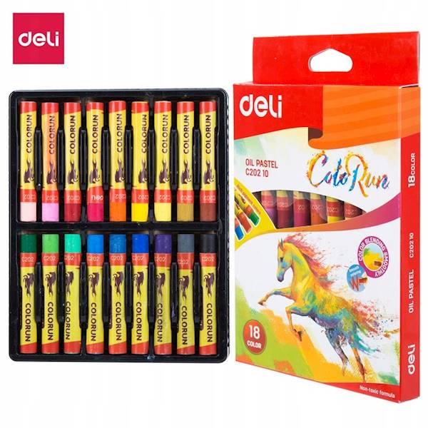 Pastele olejne Deli Colorun 18 kolorów