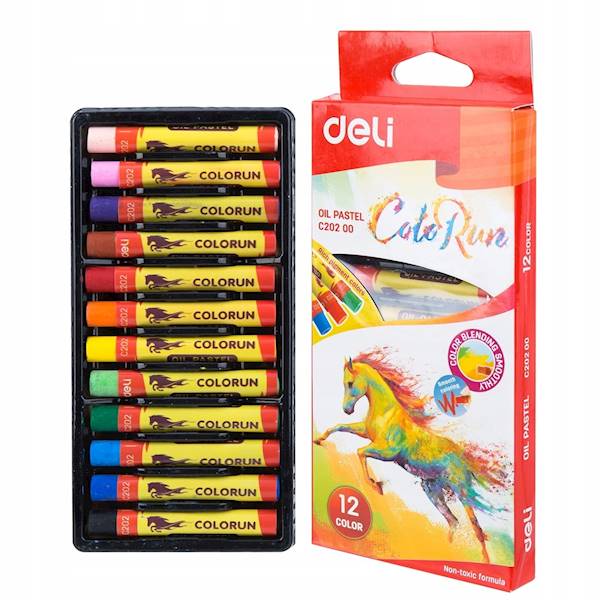 Pastele olejne Deli Colorun 12 kolorów