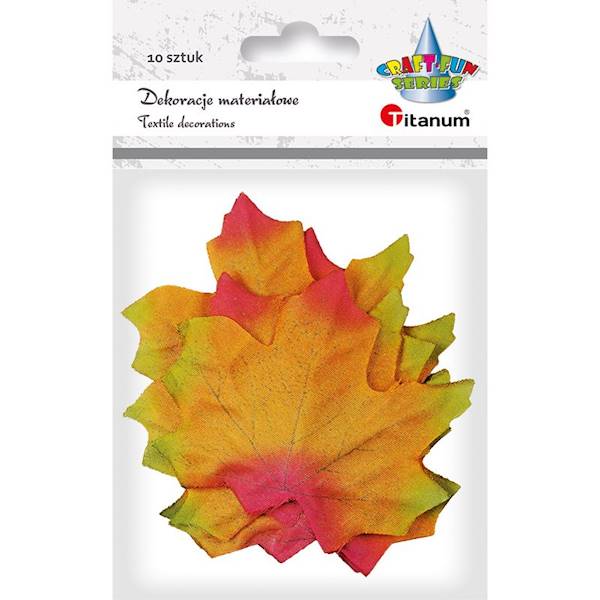 Dekoracje materiałowe Titanum 10 szt. liście klonu