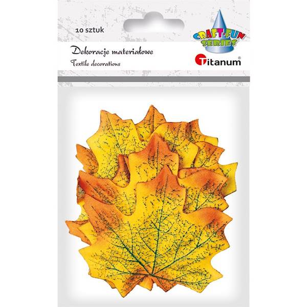 Dekoracje materiałowe Titanum 10 szt. liście klonu
