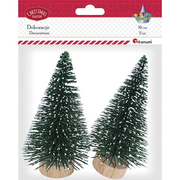 Dekoracje Titanum choinki 10 cm 2 sztuki