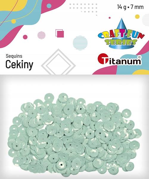 Cekiny Titanum okrągłe 7mm 14g seledynowe