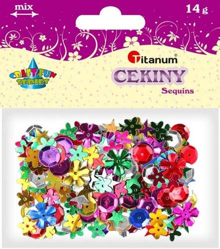 Cekiny Titanum mix rozmiarów, kształtów 14g
