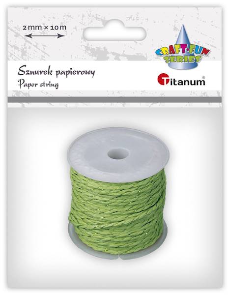 Sznurek papierowy Titanum zielony 2mm x 10m