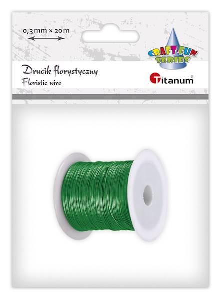 Drucik florystyczny Titanum 0,3mm x 20m zielony