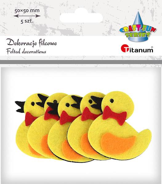 Dekoracje filcowe Titanum 5 szt. kaczuszki
