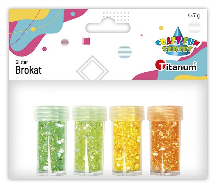 Brokat Titanum 4 kolory x 7g w słoiczkach