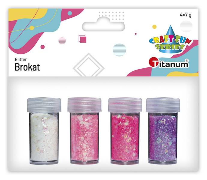 Brokat Titanum 4 kolory x 7g w słoiczkach