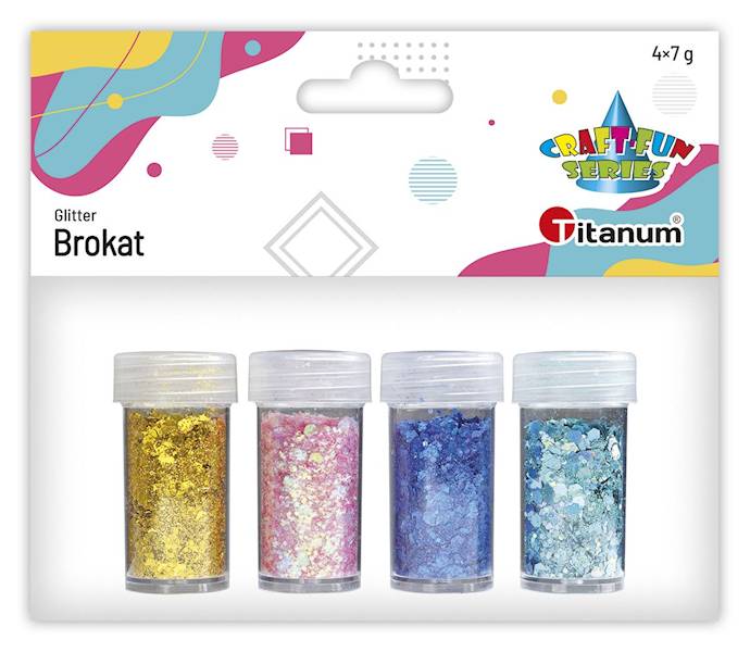 Brokat Titanum 4 kolory x 7g w słoiczkach