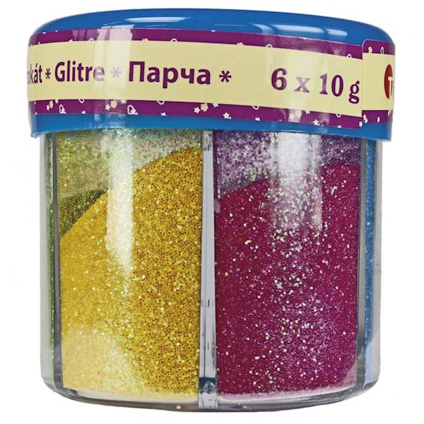 Brokat Titanum 6 kolorów x 10g w pudełeczku