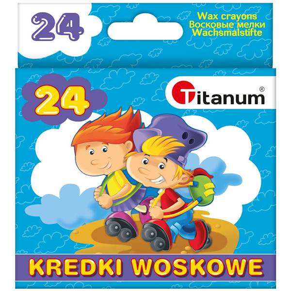 Kredki woskowe Titanum 24 kolorów