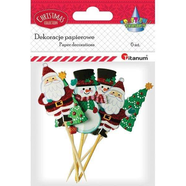 Dekoracje papierowe Titanum 6 szt. na piku