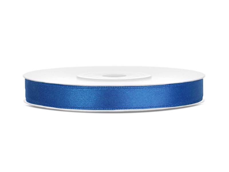 Wstążka satynowa królewski niebieski 6 mm x 25 m