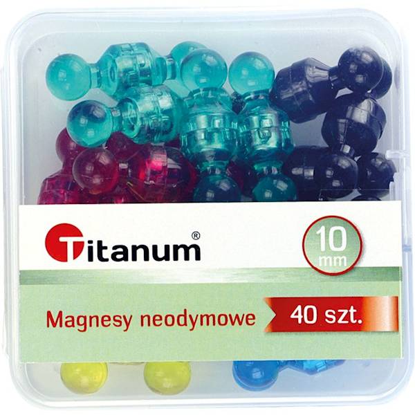 Magnesy neodymowe Titanum 40 szt. 10mm
