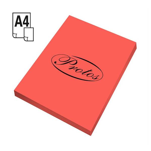 Papier ksero A4 Protos 75g czerwony fluo