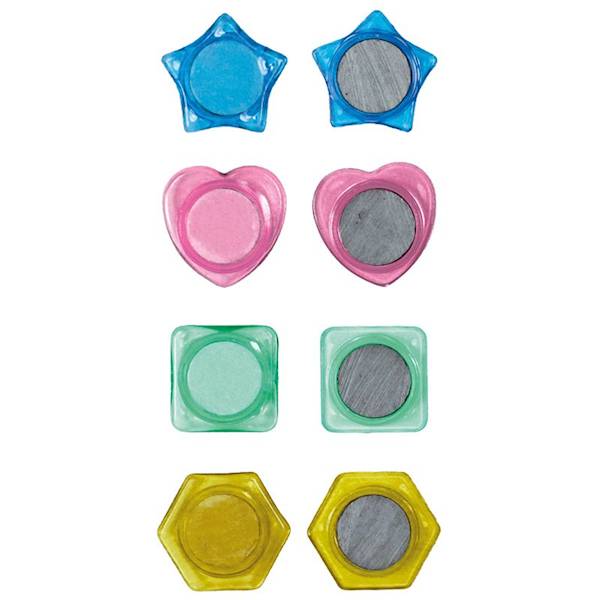 Magnesy Titanum 28mm 8 sztuk mix kształtów
