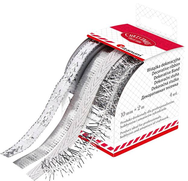 Wstążka dekoracyjna Titanum 4 szt. 10mm x 2m