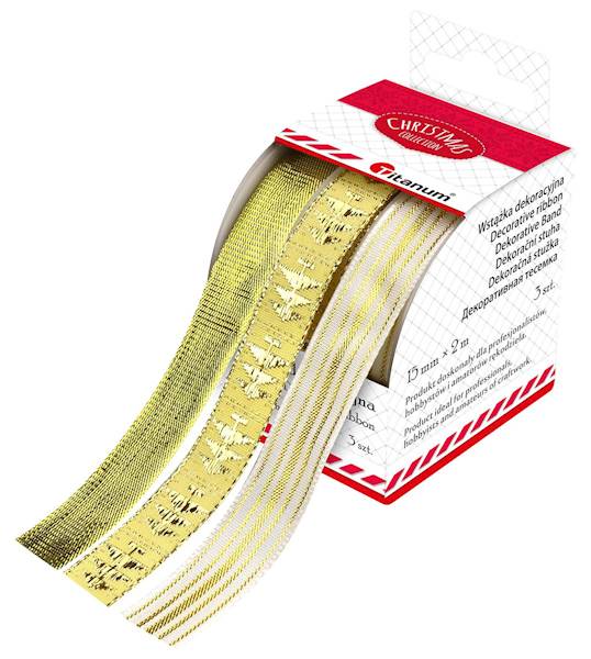 Wstążka dekoracyjna Titanum 3 szt. 15mm x 2m 