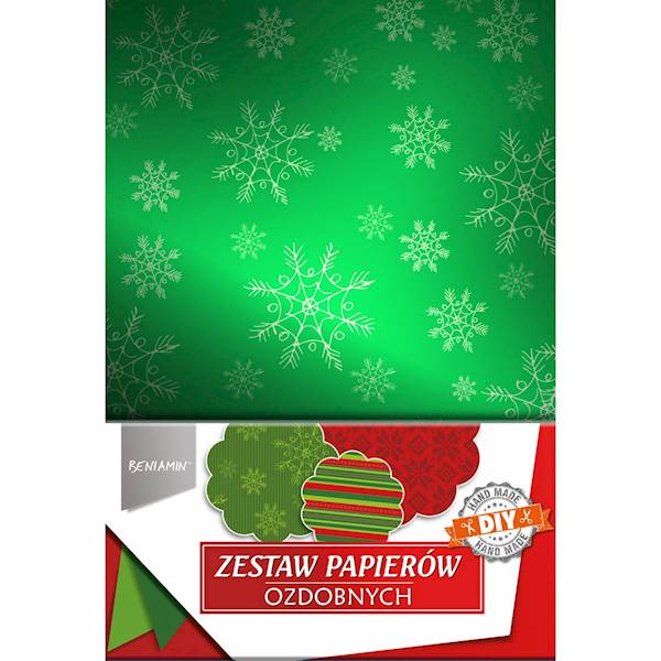 Zestaw papierów ozdobnych Beniamin Świąteczny 