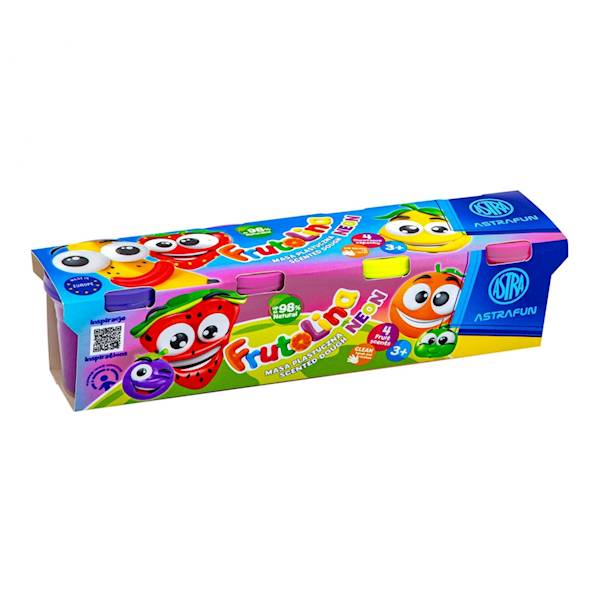 Masa plastyczna Neon Frutolina Astra Fun 4 x 100g