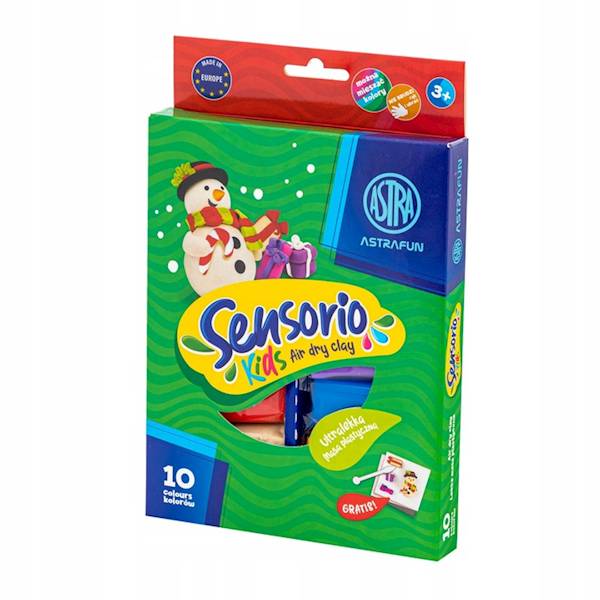 Masa plastyczna Astra Sensorio 10 kolorów Bałwanki
