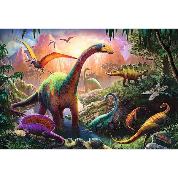 Puzzle Trefl Świat dinozaurów 100 el.