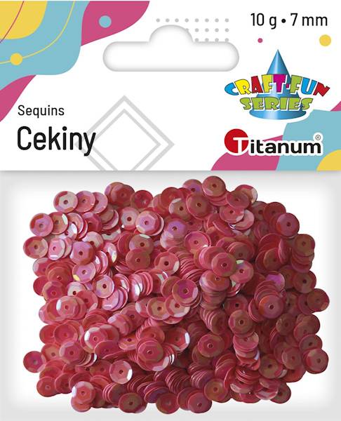 Cekiny Titanum okrągłe 7mm 14g jasnoróżowe