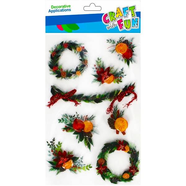 Naklejki Craft With Fun wieńce 12 szt.