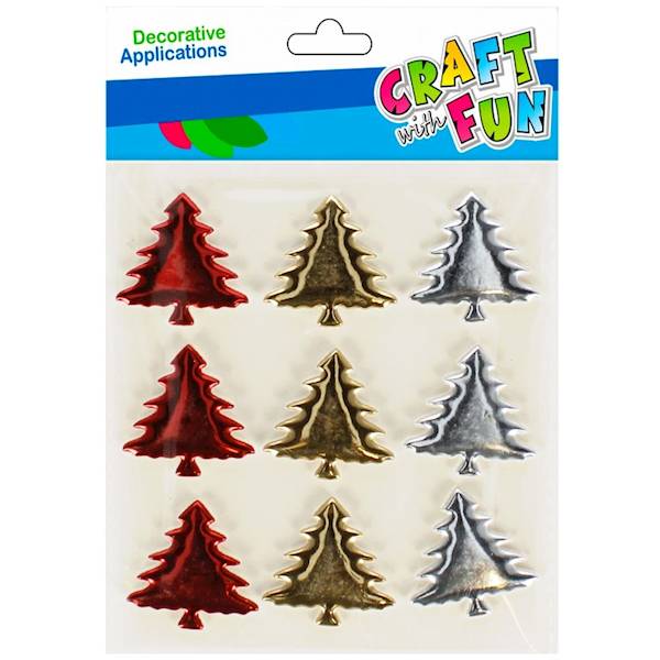 Naklejki Craft with Fun choinki 9 szt.