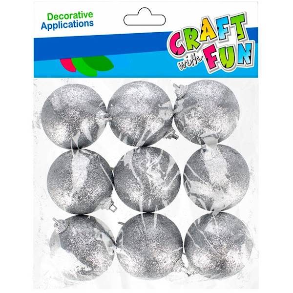 Ozdoba styropianowa Craft With Fun bombk srebrne