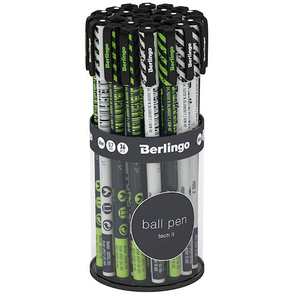 Długopis ze skuwką Berlingo Tech niebieski 0,7mm