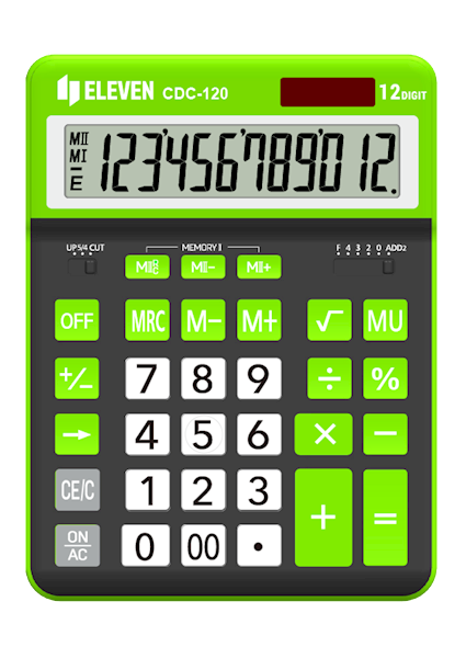 Kalkulator Eleven CDC120BK-GN