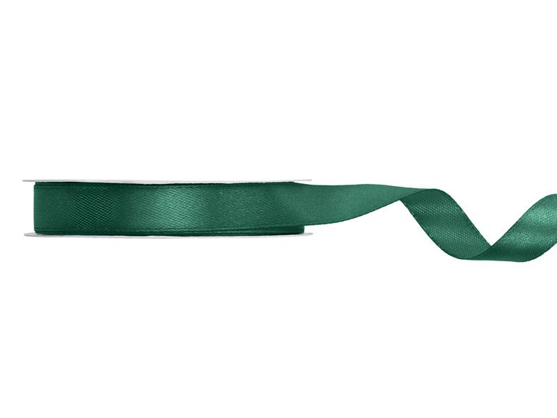 Wstążka satynowa butelkowa zieleń 12mm x 25m