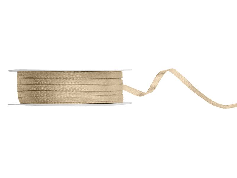 Wstążka satynowa zimny złoty 3mm x 50m