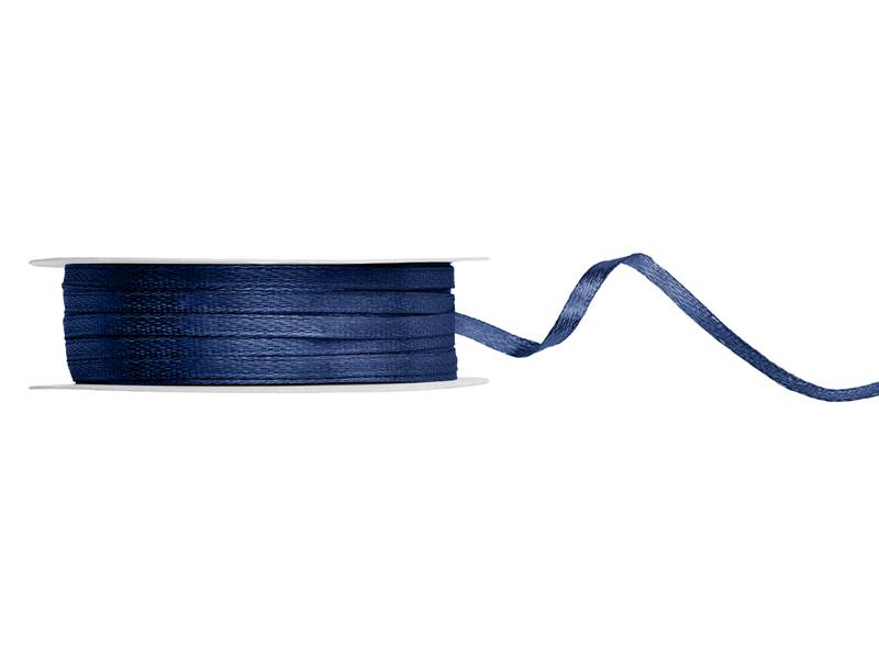 Wstążka satynowa granatowa 3mm x 50m