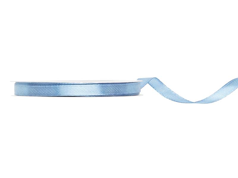 Wstążka satynowa mglisty niebieski 6mm x 25m