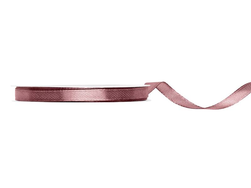 Wstążka satynowa c. brudny róż 6mm x 25m