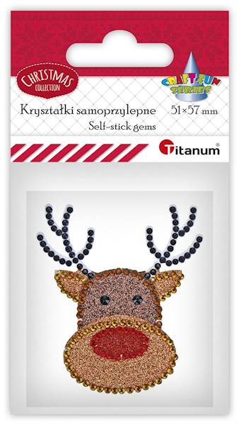 Kryształki samoprzylepne Titanum głowa renifera