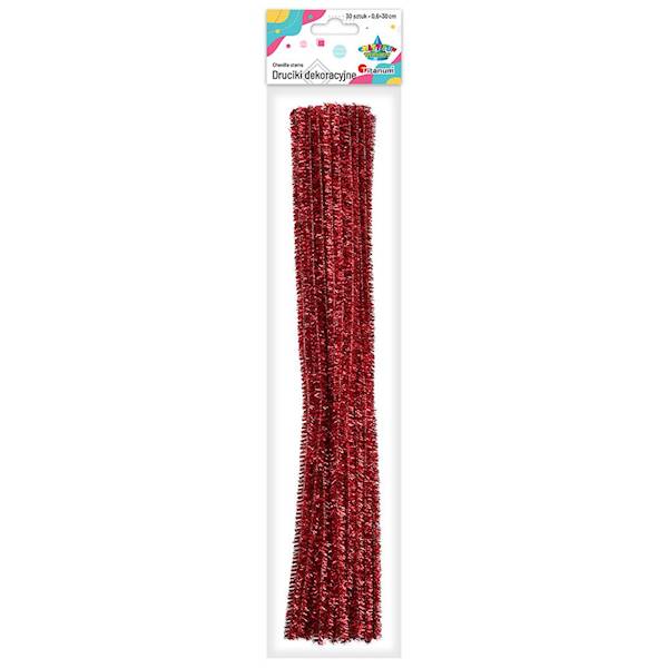 Druciki dekoracyjne Titanum czerwone 300mm 30 szt.