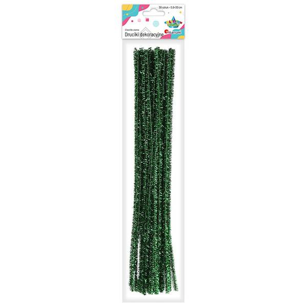 Druciki dekoracyjne Titanum zielone 300mm 30 szt.