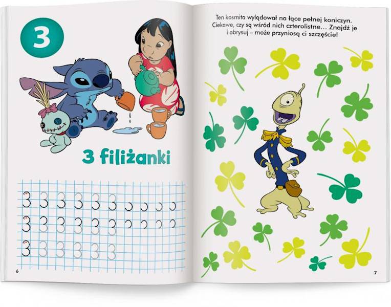 Książeczka Disney uczy Stitch Cyfry